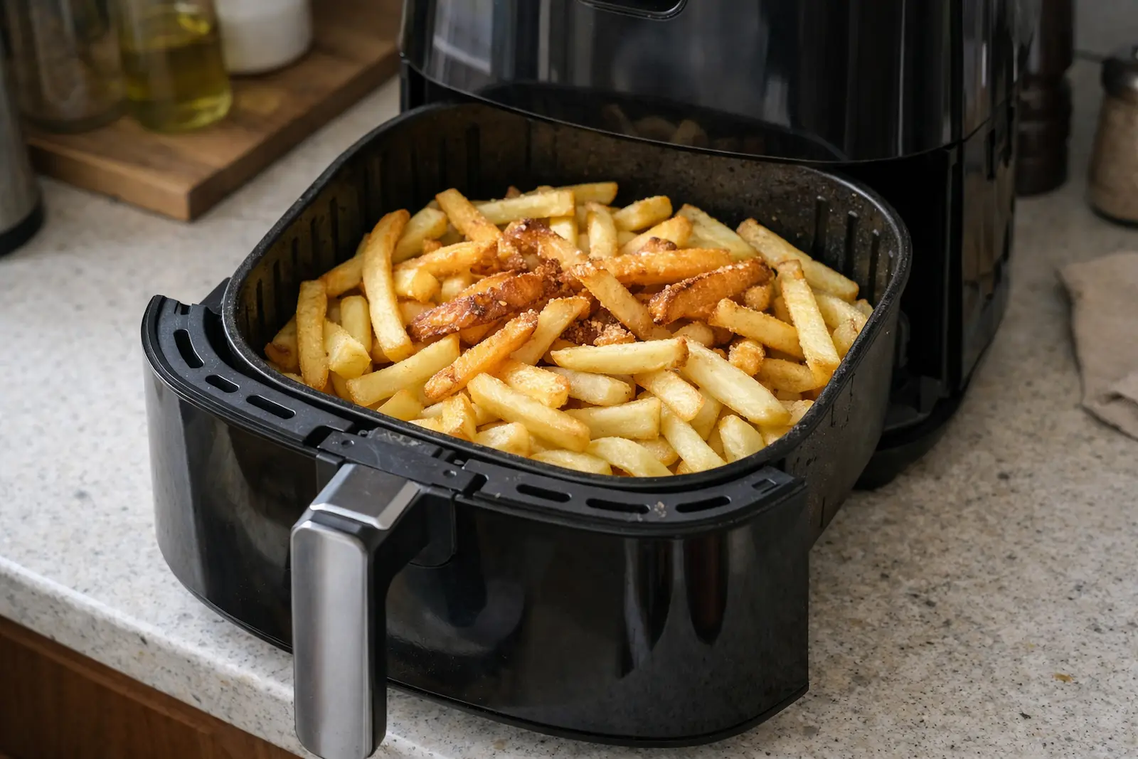 Airfryer mit zu vollem Korb – Pommes werden nicht gleichmäßig knusprig